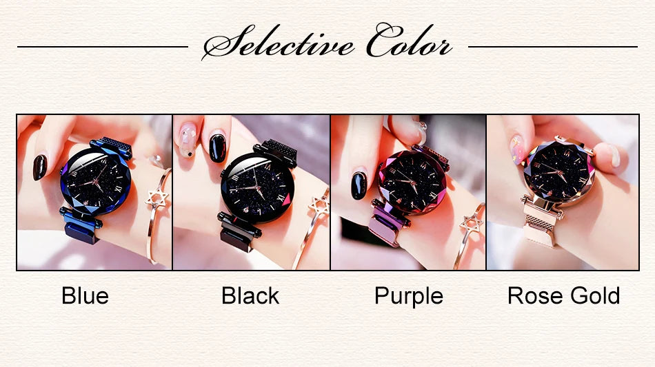 Elegant Starry Sky Quartz Watch for Women