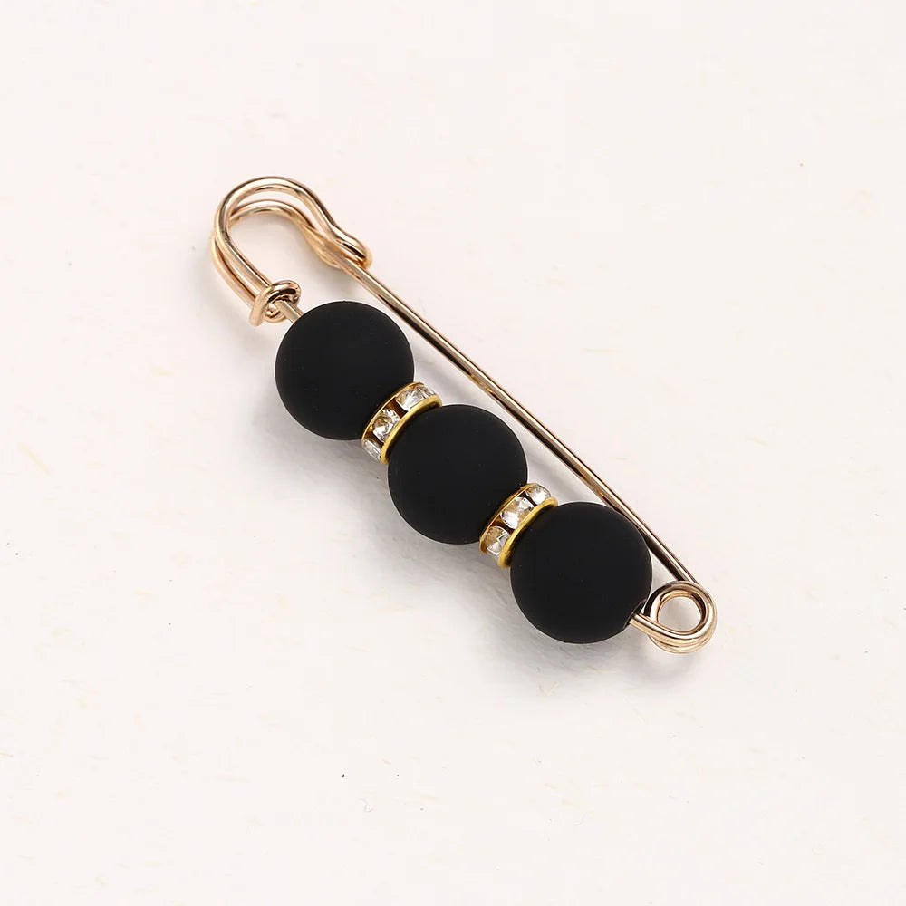 Women’s Pearl Rhinestone Brooch – Cute Skirt Waist Pin