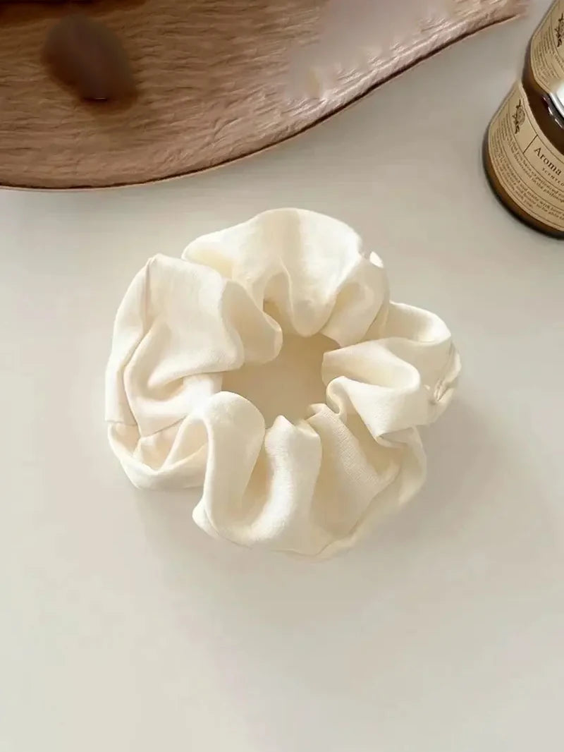 Vintage Silk Hair Scrunchies – 1/3PCS Elastic Hair Bands for women Girls, Solid Color Ponytail Ties