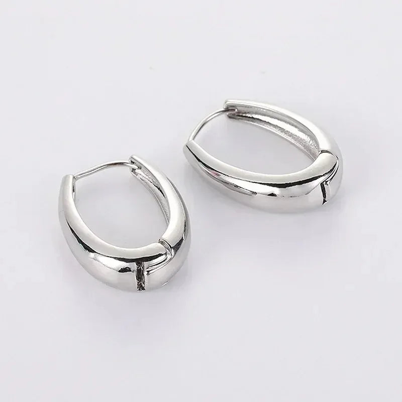 2Pcs Fashion Metal Drop Earrings – Vintage Hoop Style for Women, Party And Wedding