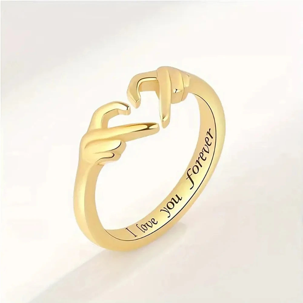 Romantic Couple Gesture Open Ring – I Love You