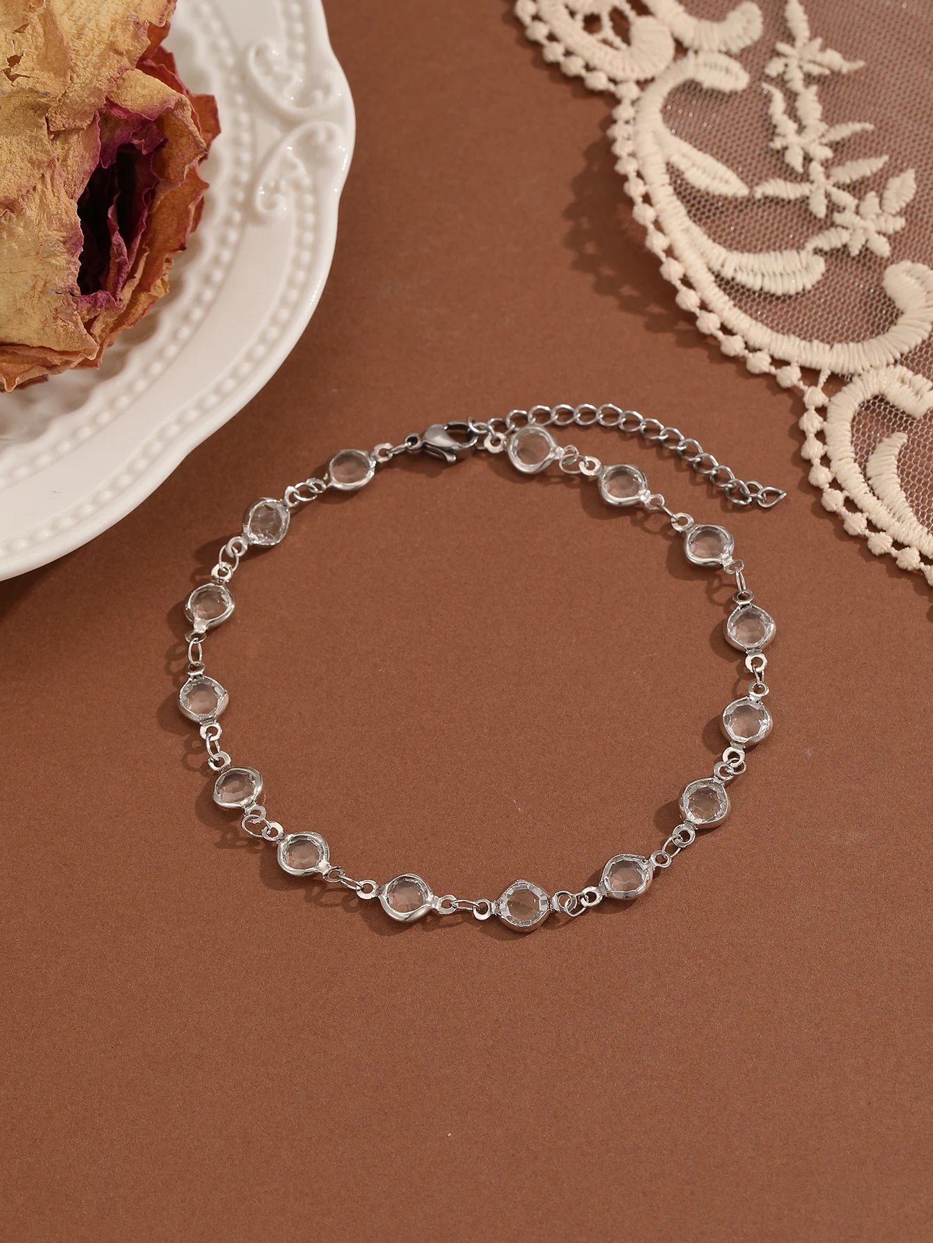 Crystal Ankle Bracelet for Women