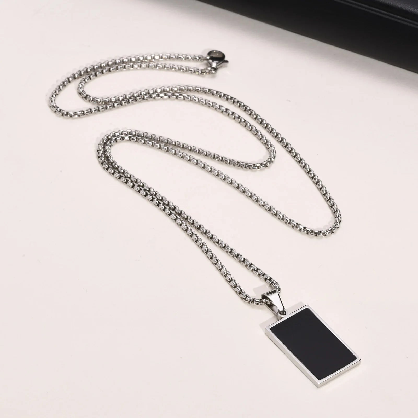 Stainless Steel Tag Necklace for Men
