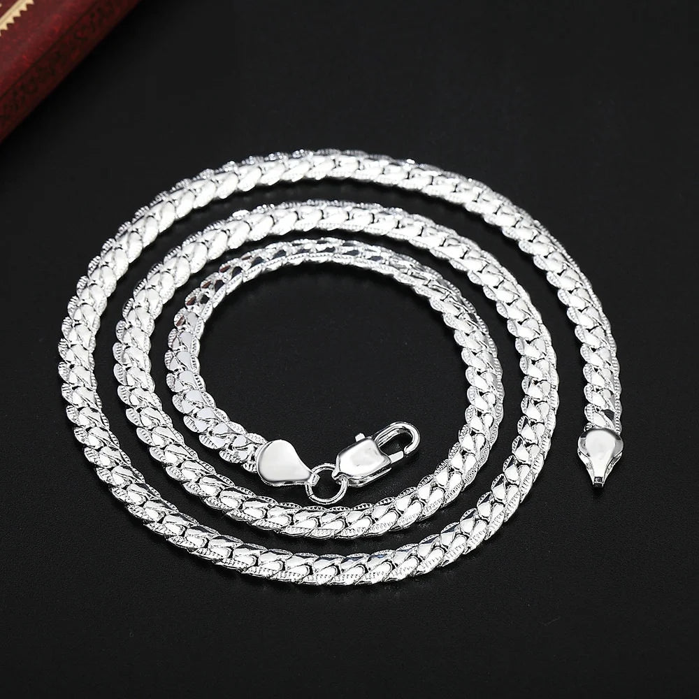 5mm Silver Chain Necklace For Men