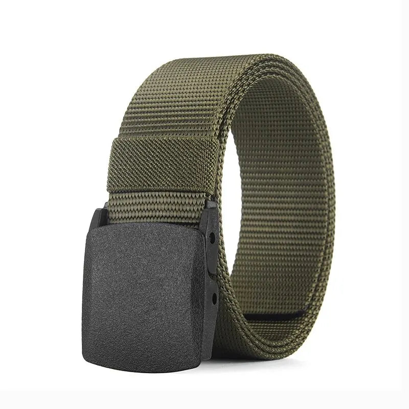 Outdoor Nylon Tactical Belt – Metal-Free Canvas Sports Belt for Men, Casual Training Jeans Belt
