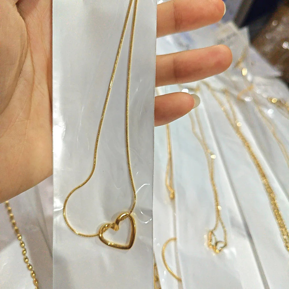 Light Luxury Steel Heart Necklace for Women