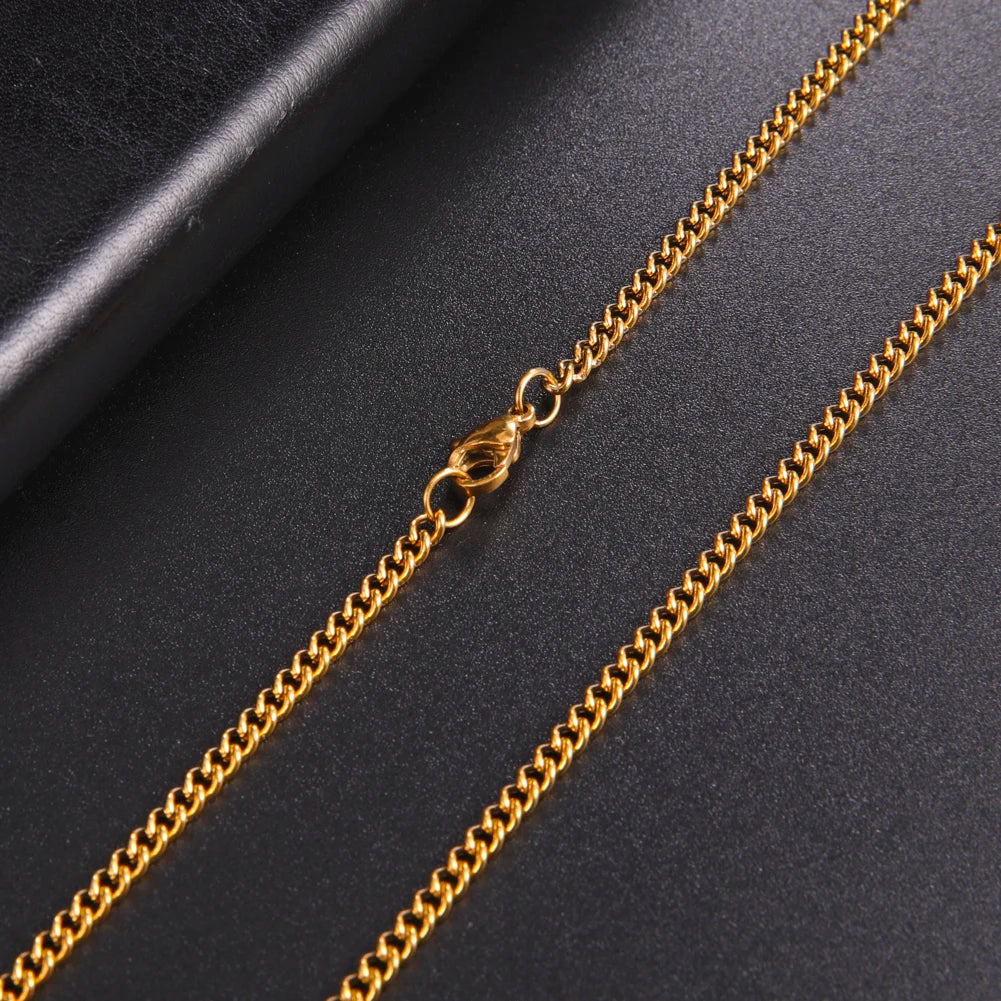 Punk Stainless Steel Box Chain Necklace
