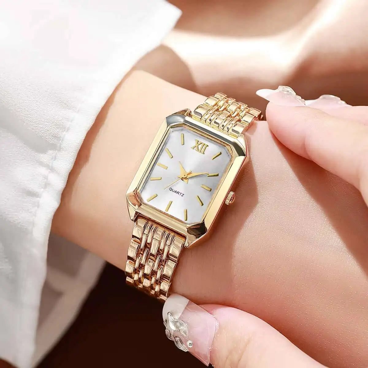 Luxury Rectangle Quartz Watch for Women