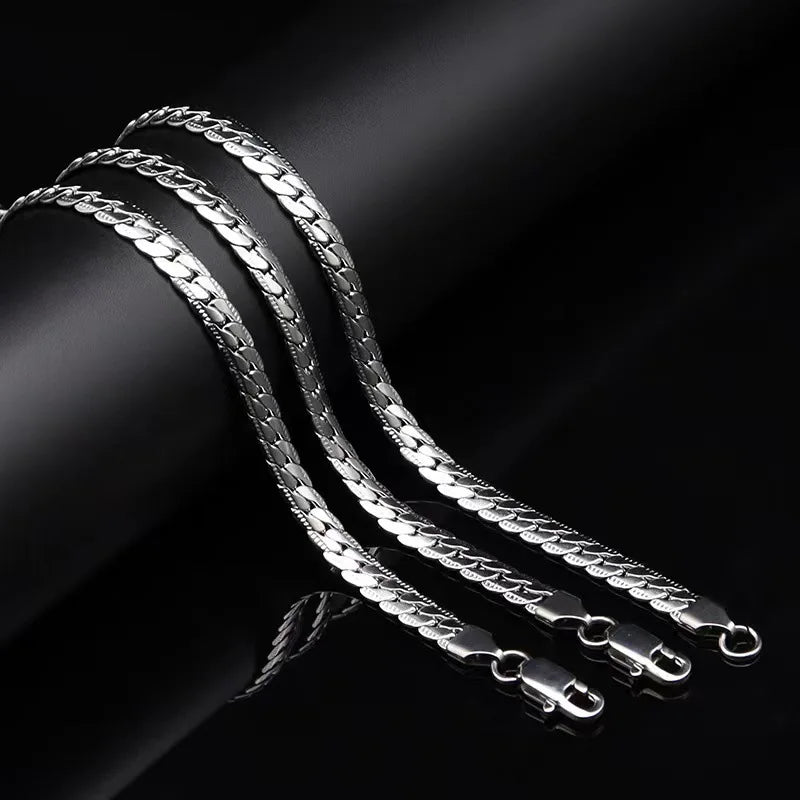 5mm Silver Chain Necklace For Men