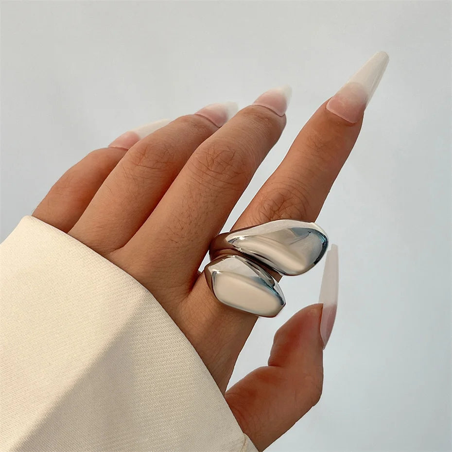 Women’s Punk Snake Water Drop Ring