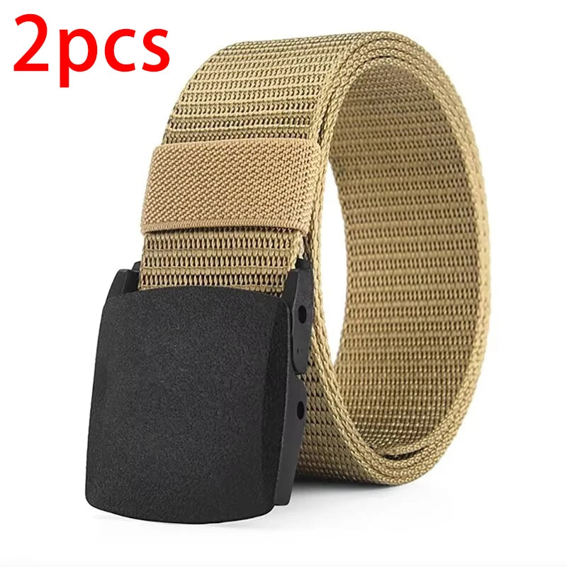 Outdoor Nylon Tactical Belt – Metal-Free Canvas Sports Belt for Men, Casual Training Jeans Belt