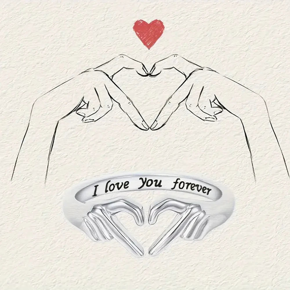Romantic Couple Gesture Open Ring – I Love You
