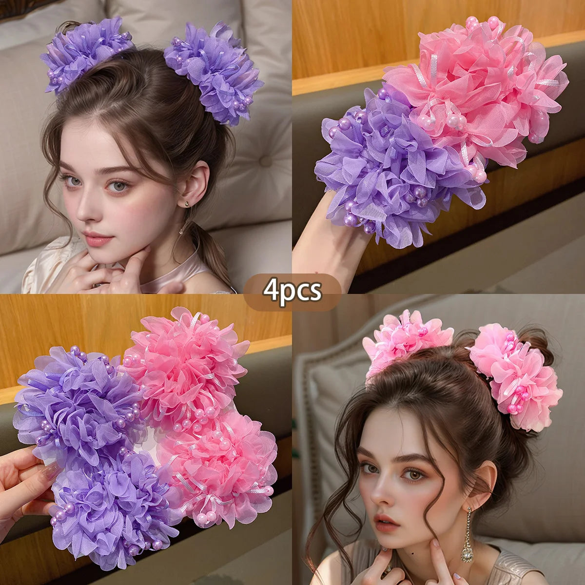 2PCS Cute Pink Headbands for Little Girls – Children’s Hair Accessories