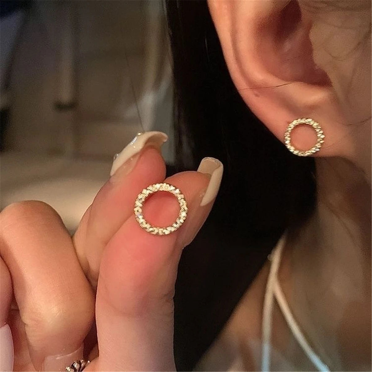 Fashion Crystal Stud Earrings for Women