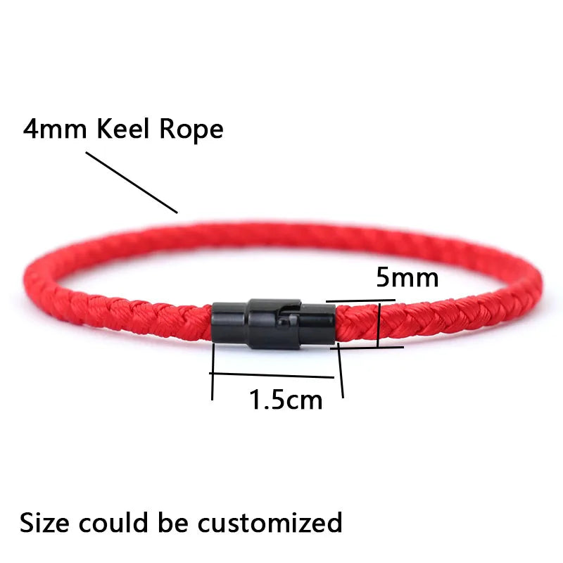 Men Lucky Thread Bracelet with Micro Magnetic Beads